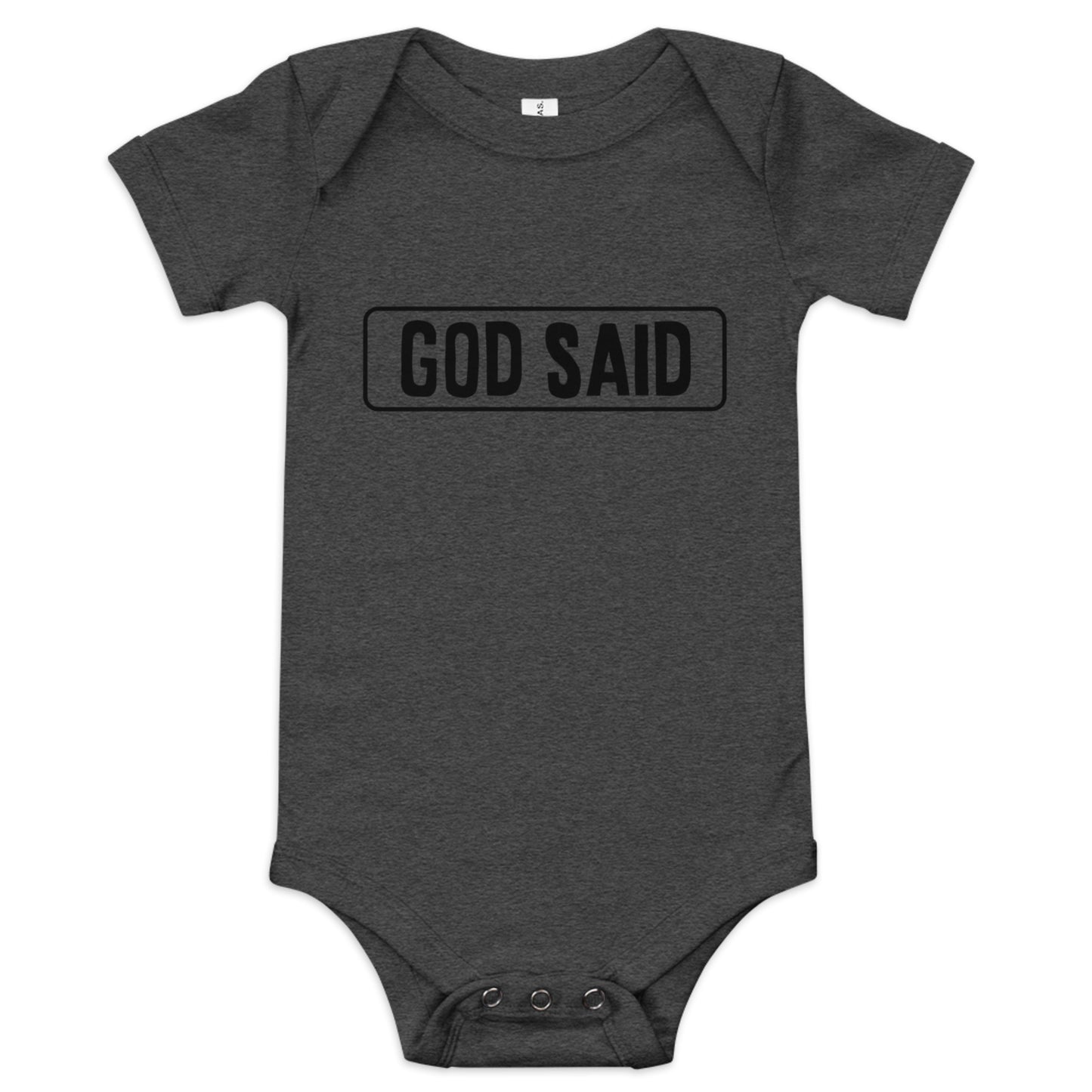 God Said "God Said" Baby short sleeve one piece