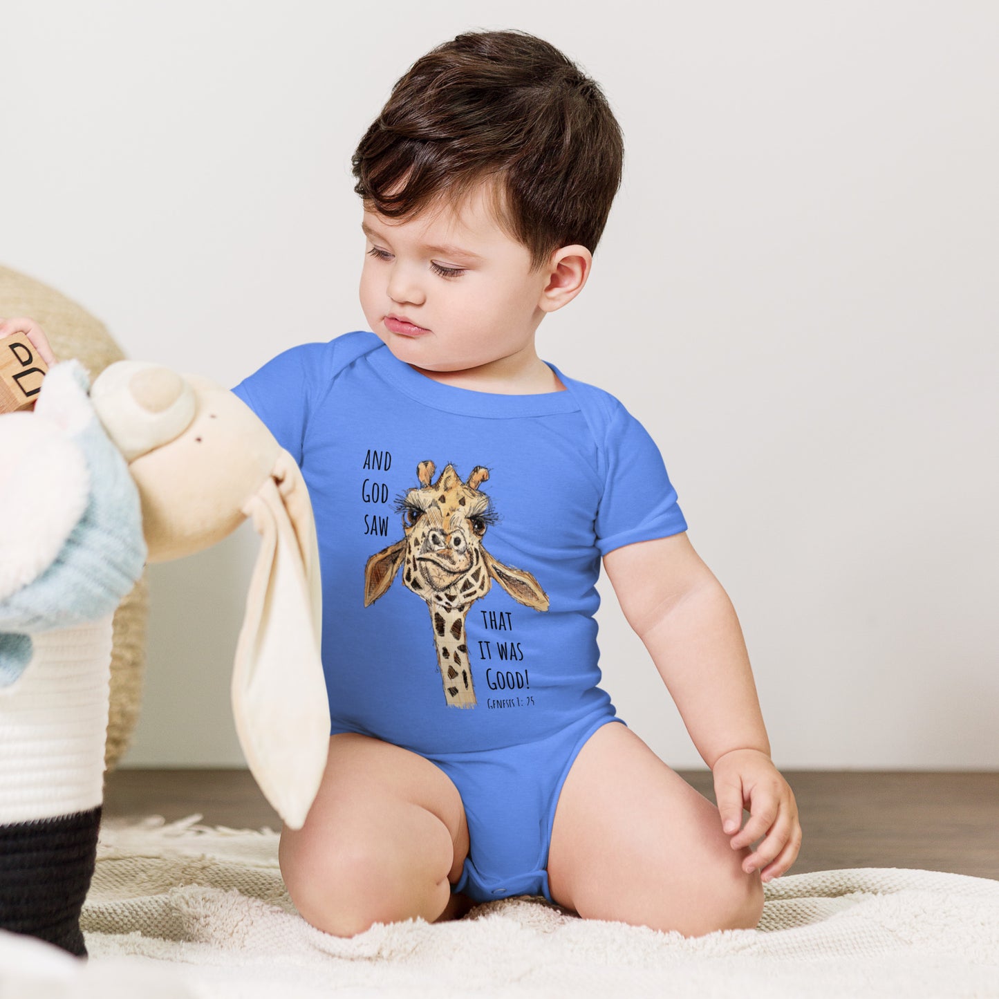 Genesis Collection Giraffe- Baby short sleeve one piece