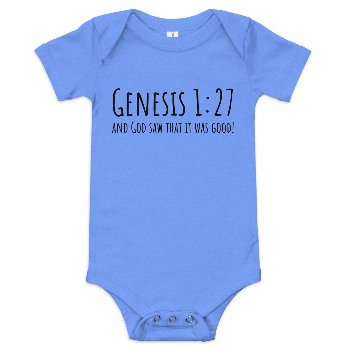 God Said "Genesis 1:27" Baby short sleeve one piece