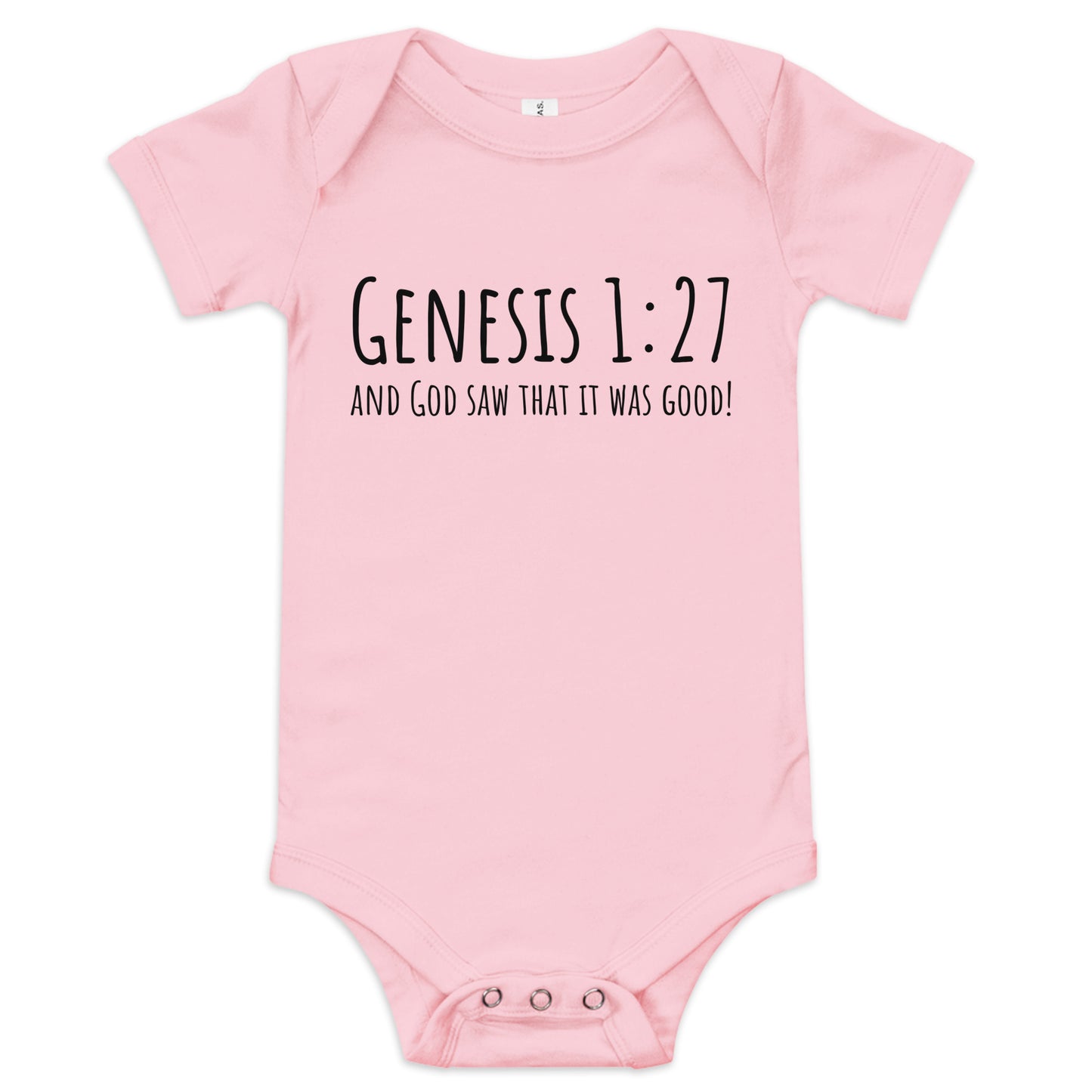 God Said "Genesis 1:27" Baby short sleeve one piece