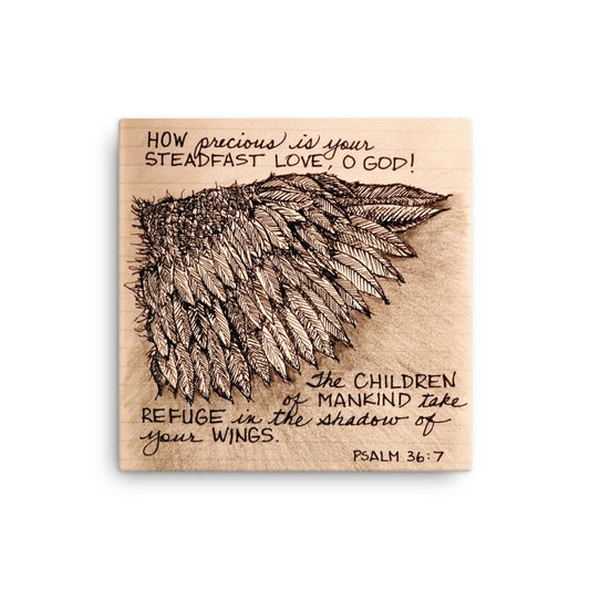 God Said "Wings"- 16" X 16" Canvas