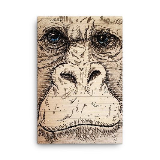 God Said Genesis Collection Gorilla- 24" X 36" Canvas