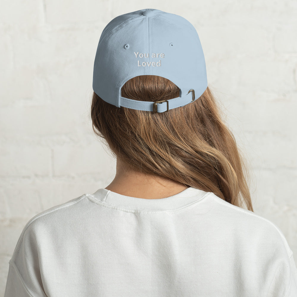 God Said "You Are Loved" Dad Hat (White Stitching)