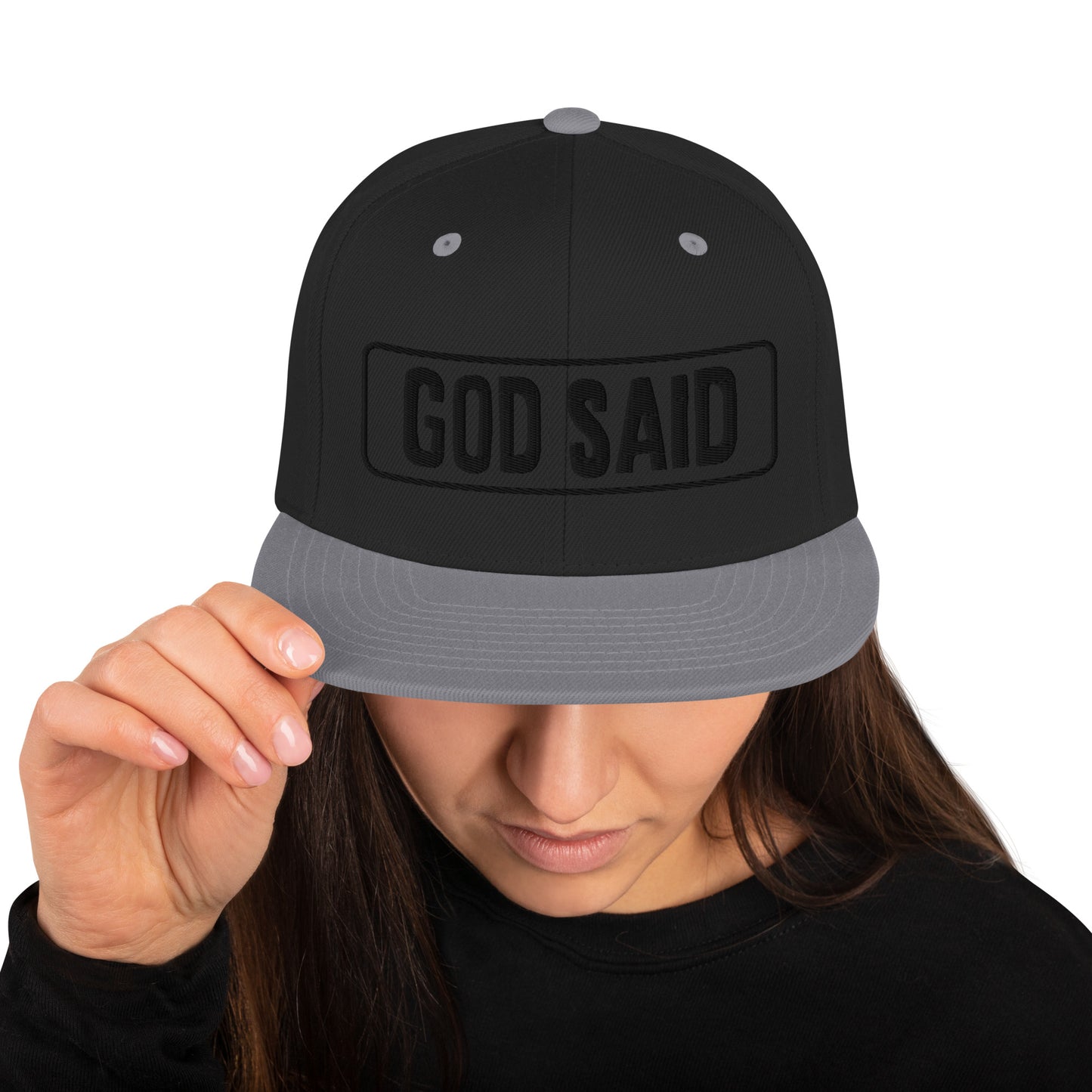 God Said "Follow Me" Snapback Hat