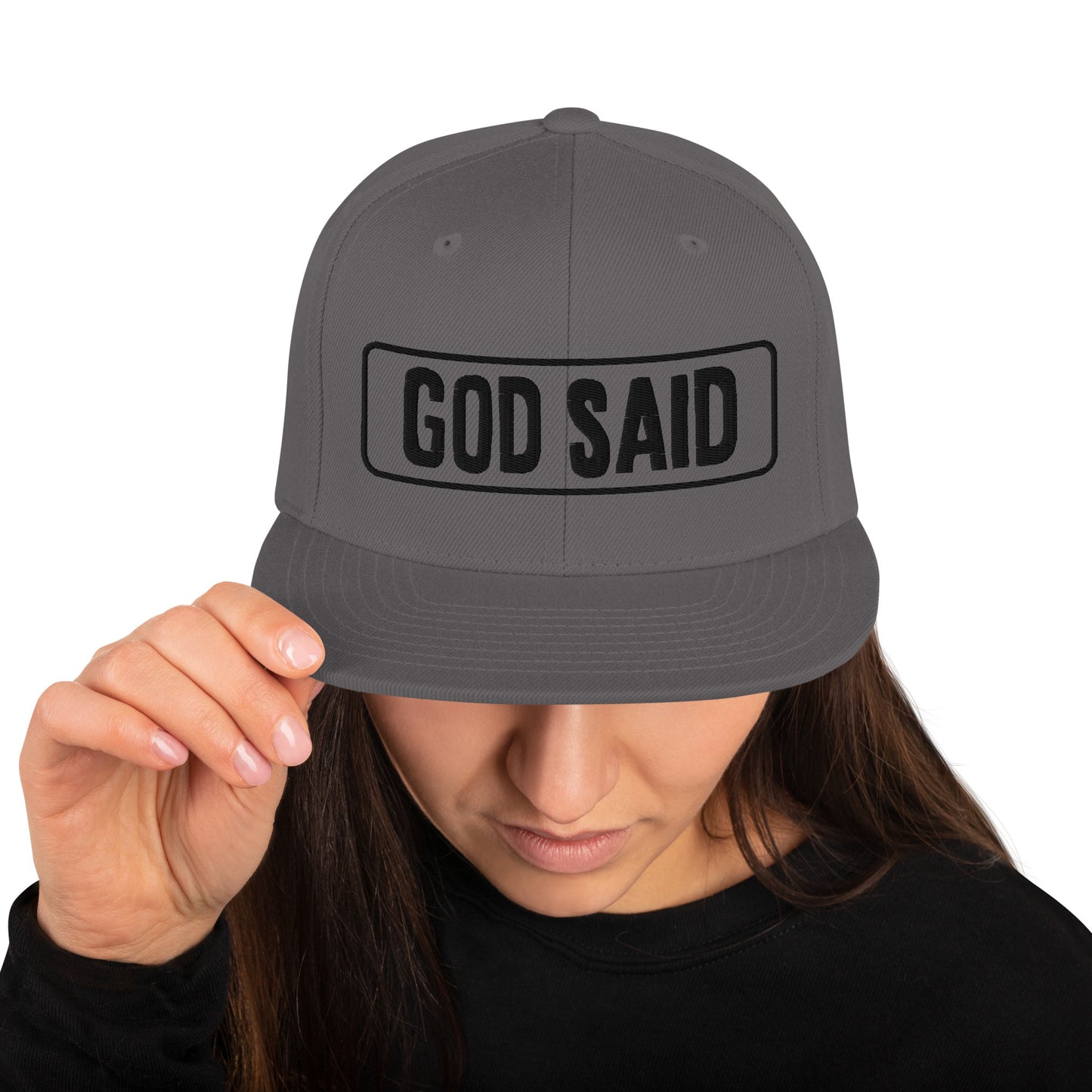 God Said "Follow Me" Snapback Hat