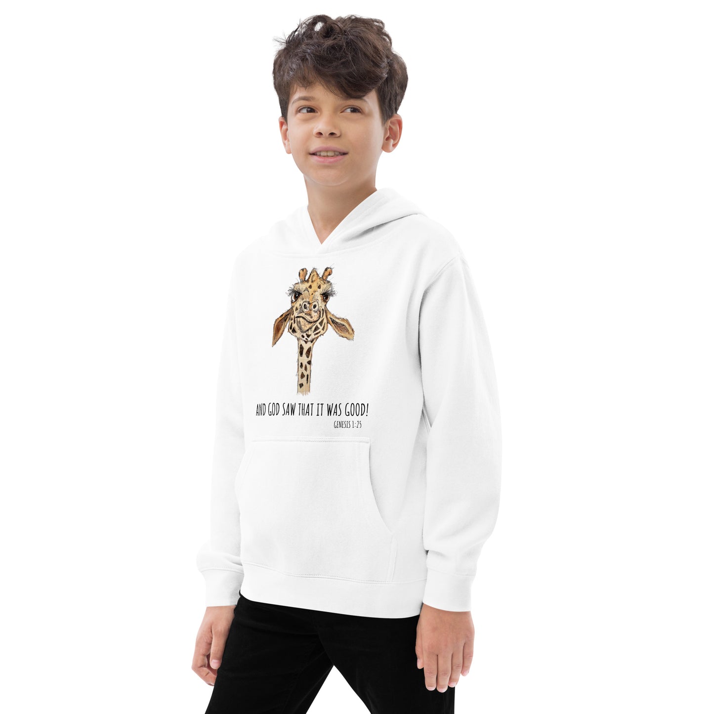 God Said "Giraffe" Kids fleece hoodie