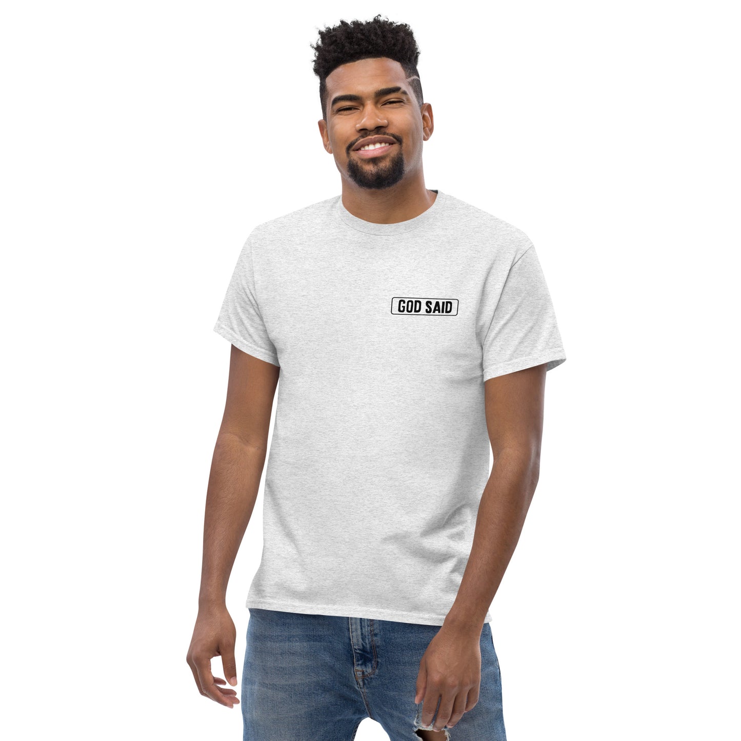 God Said "Follow Me" Men's classic tee