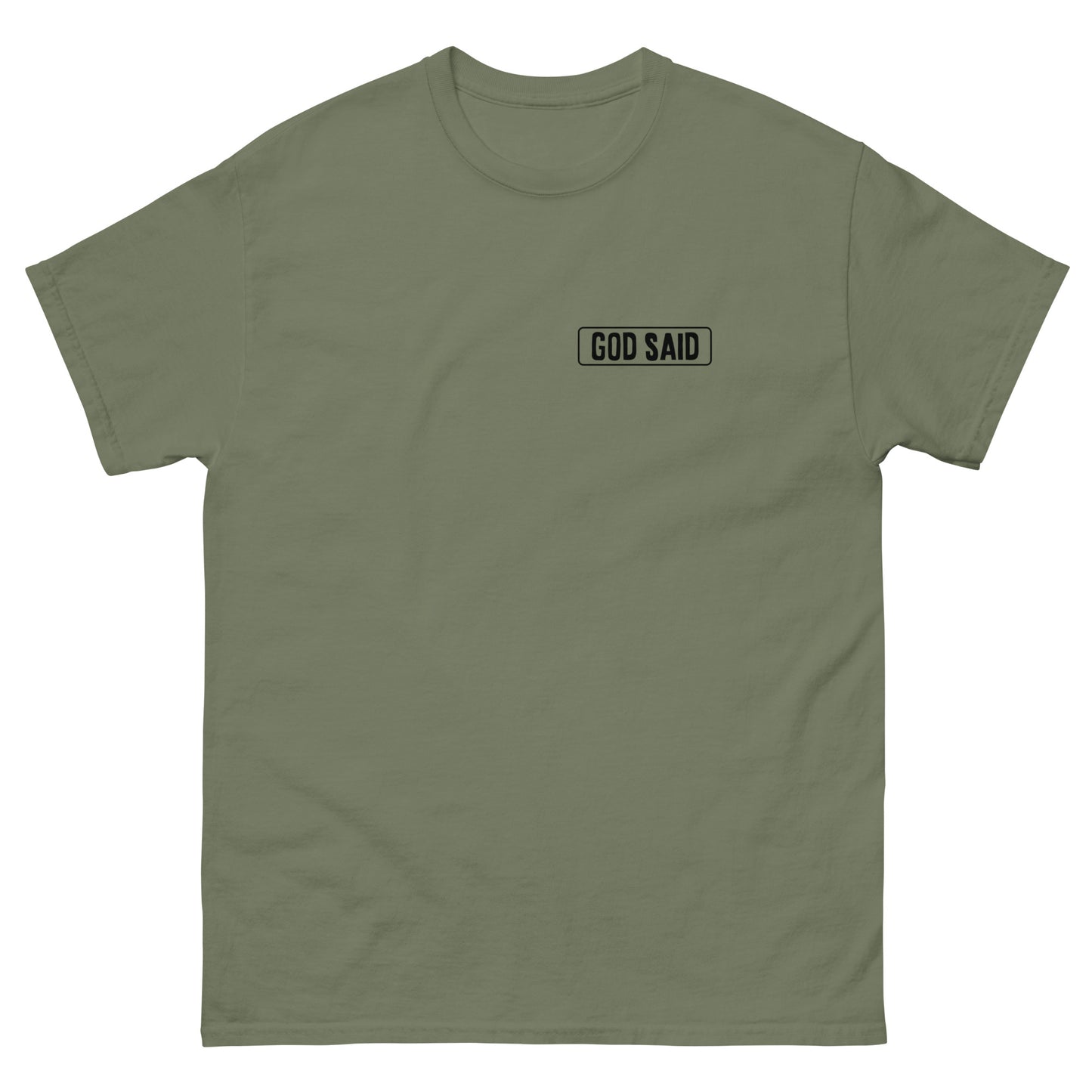 God Said "Follow Me" Men's classic tee