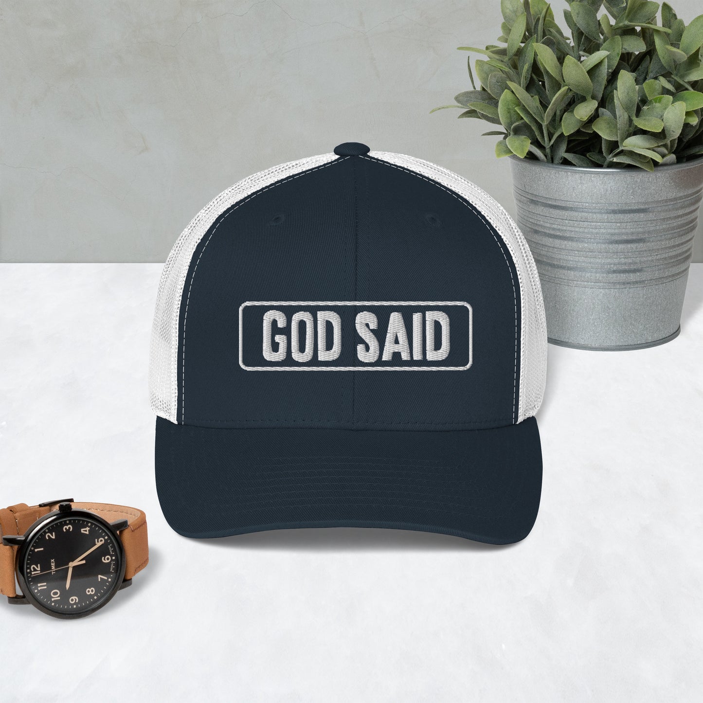 God Said Trucker Cap