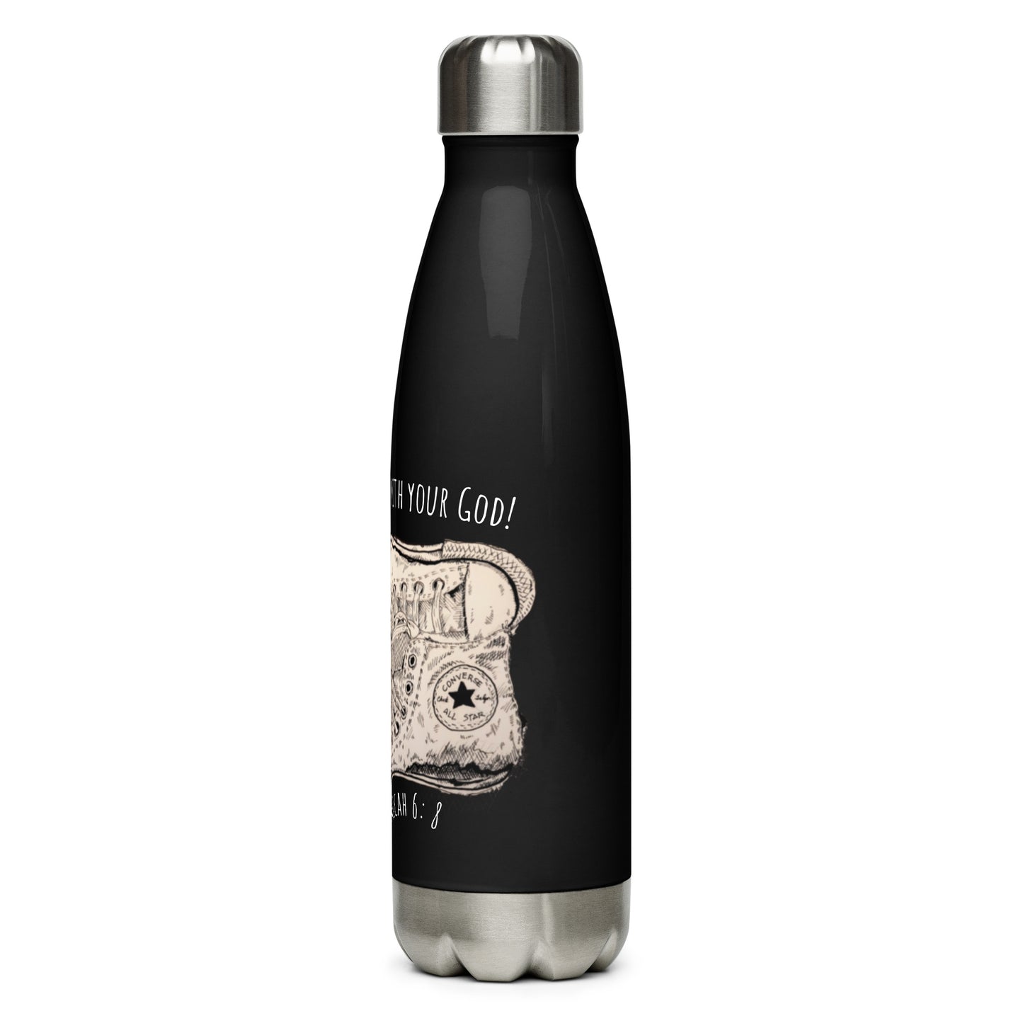 God Said "Walk Humbly" Stainless steel water bottle