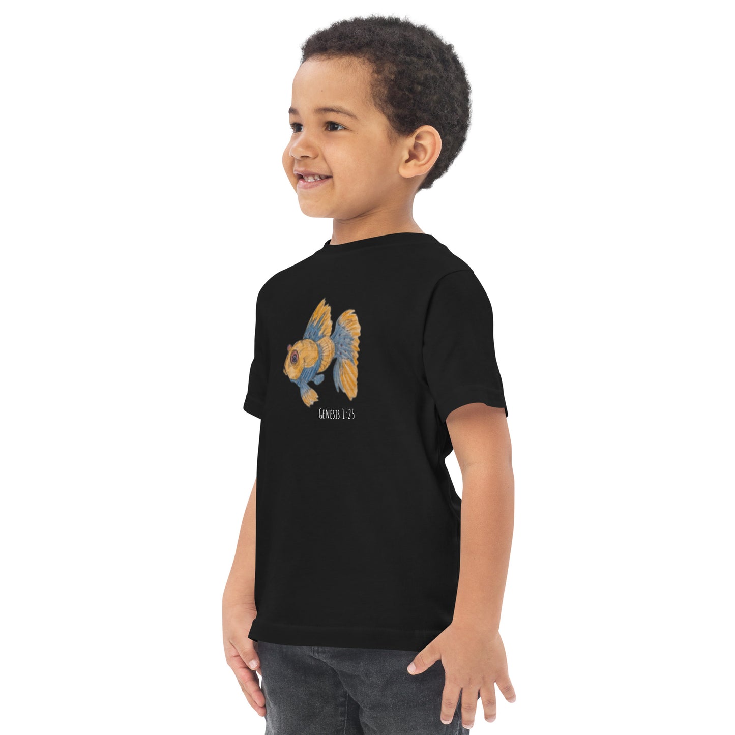 God Said "Goldfish" Toddler jersey t-shirt