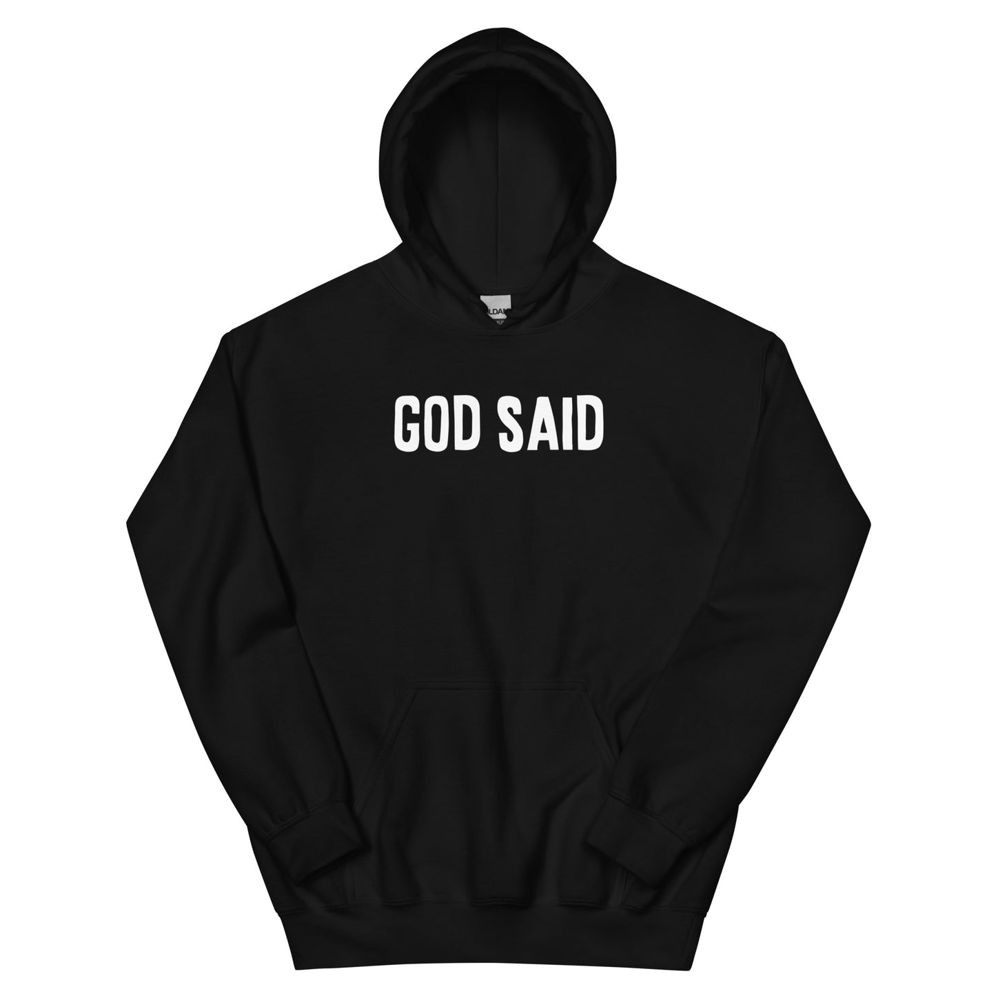 God Said "Take Refuge"- Black Unisex Hoodie