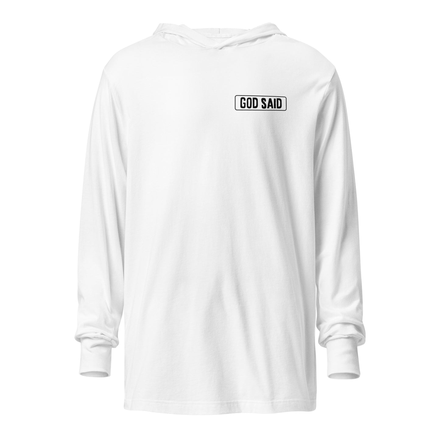 God Said "Faith" Hooded long-sleeve tee