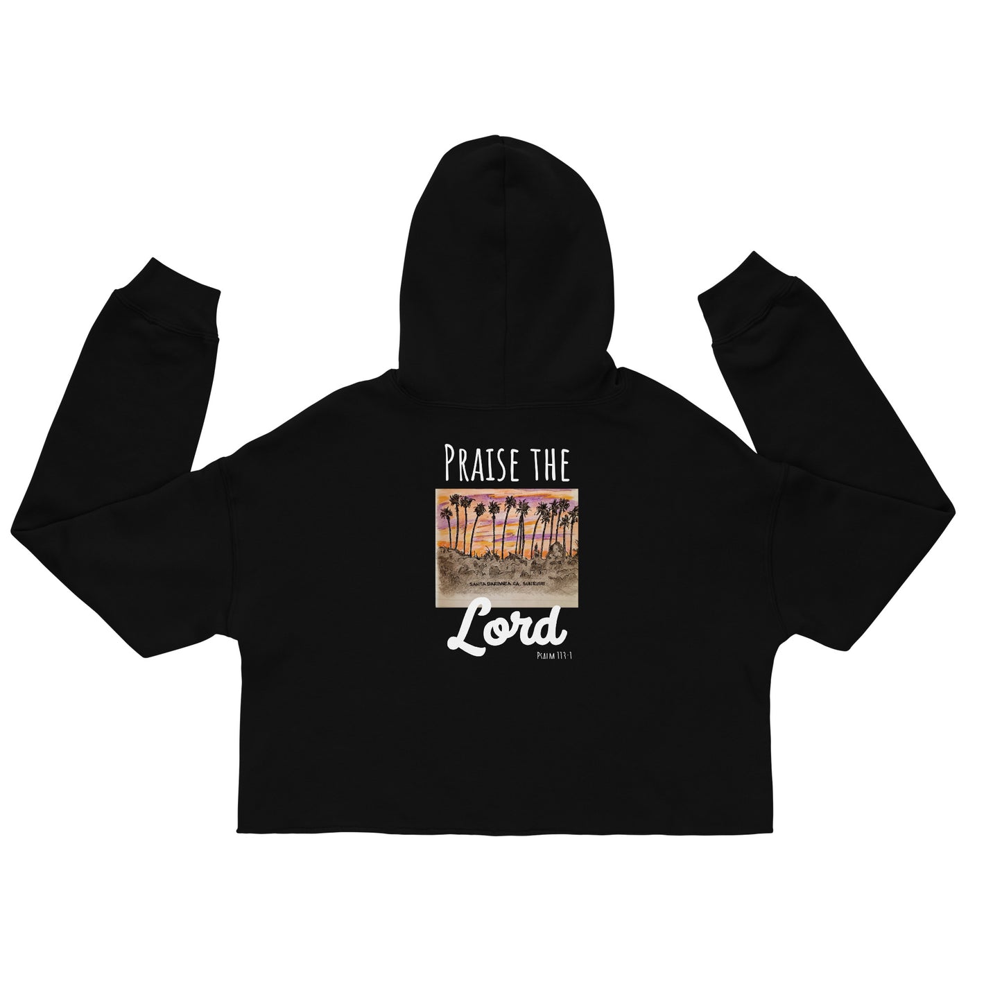 God Said "Praise the Lord" Crop Hoodie