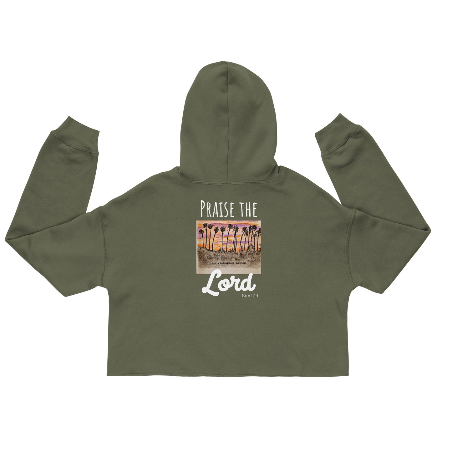 God Said "Praise the Lord" Crop Hoodie