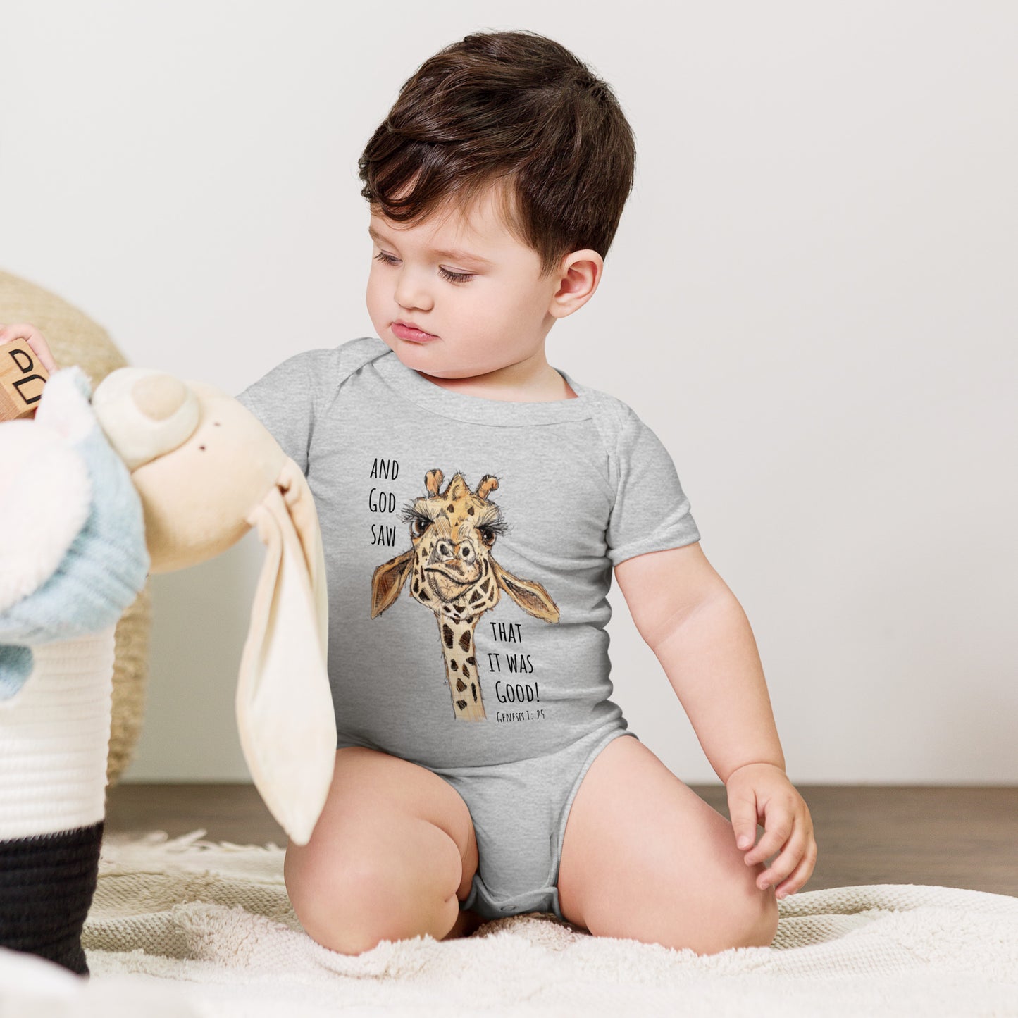 Genesis Collection Giraffe- Baby short sleeve one piece