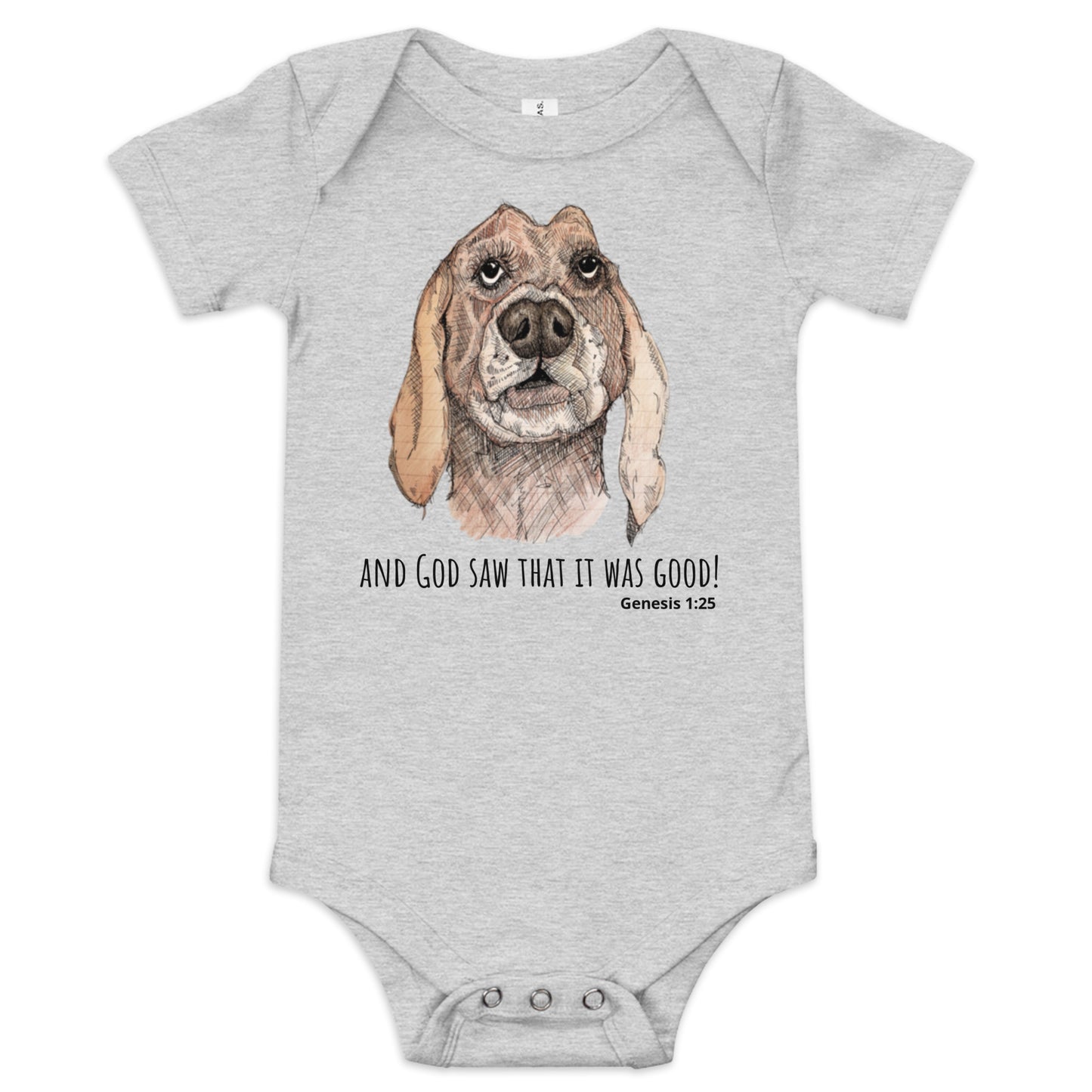 God Said "Hound Dog" Baby short sleeve one piece