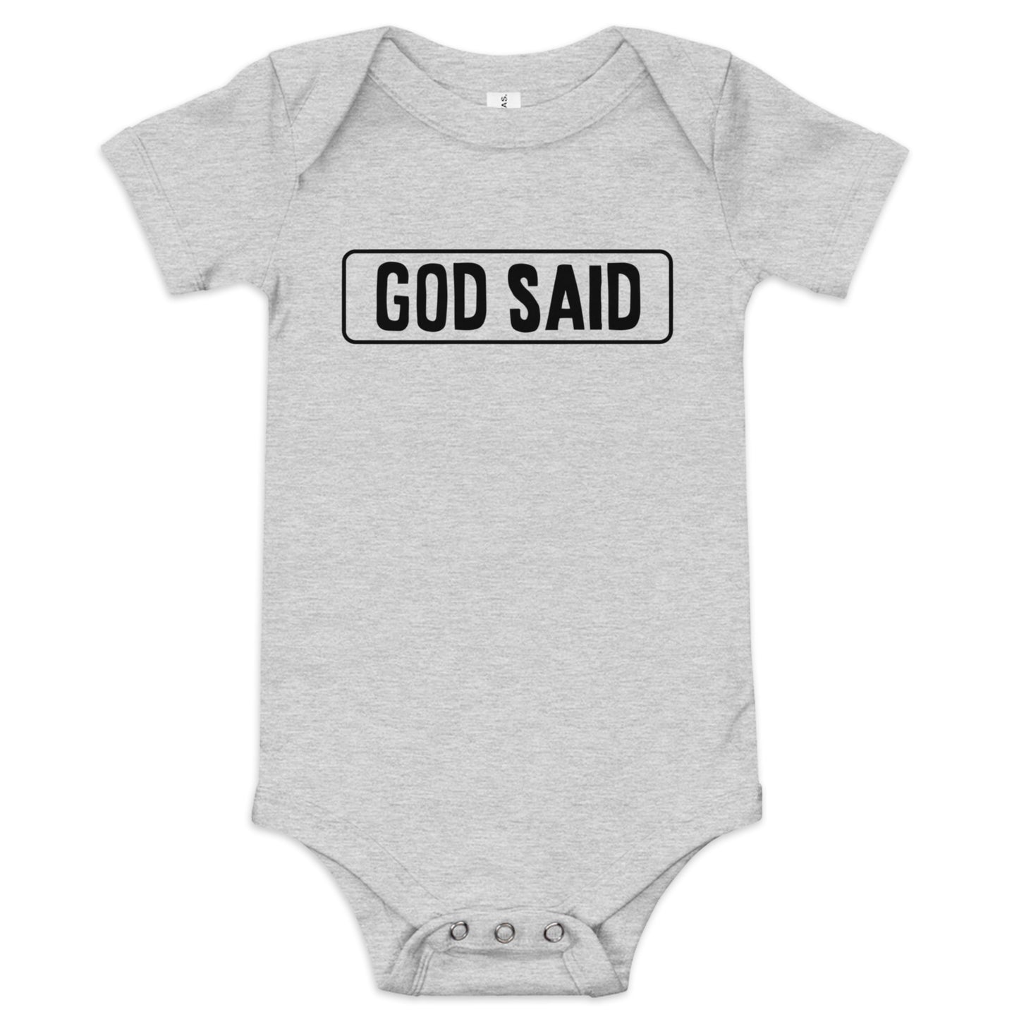 God Said "God Said" Baby short sleeve one piece