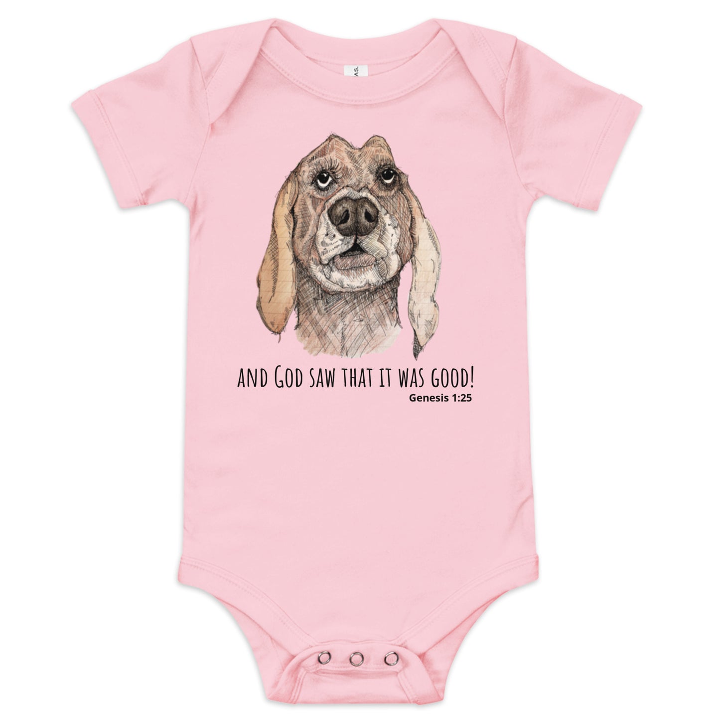 God Said "Hound Dog" Baby short sleeve one piece