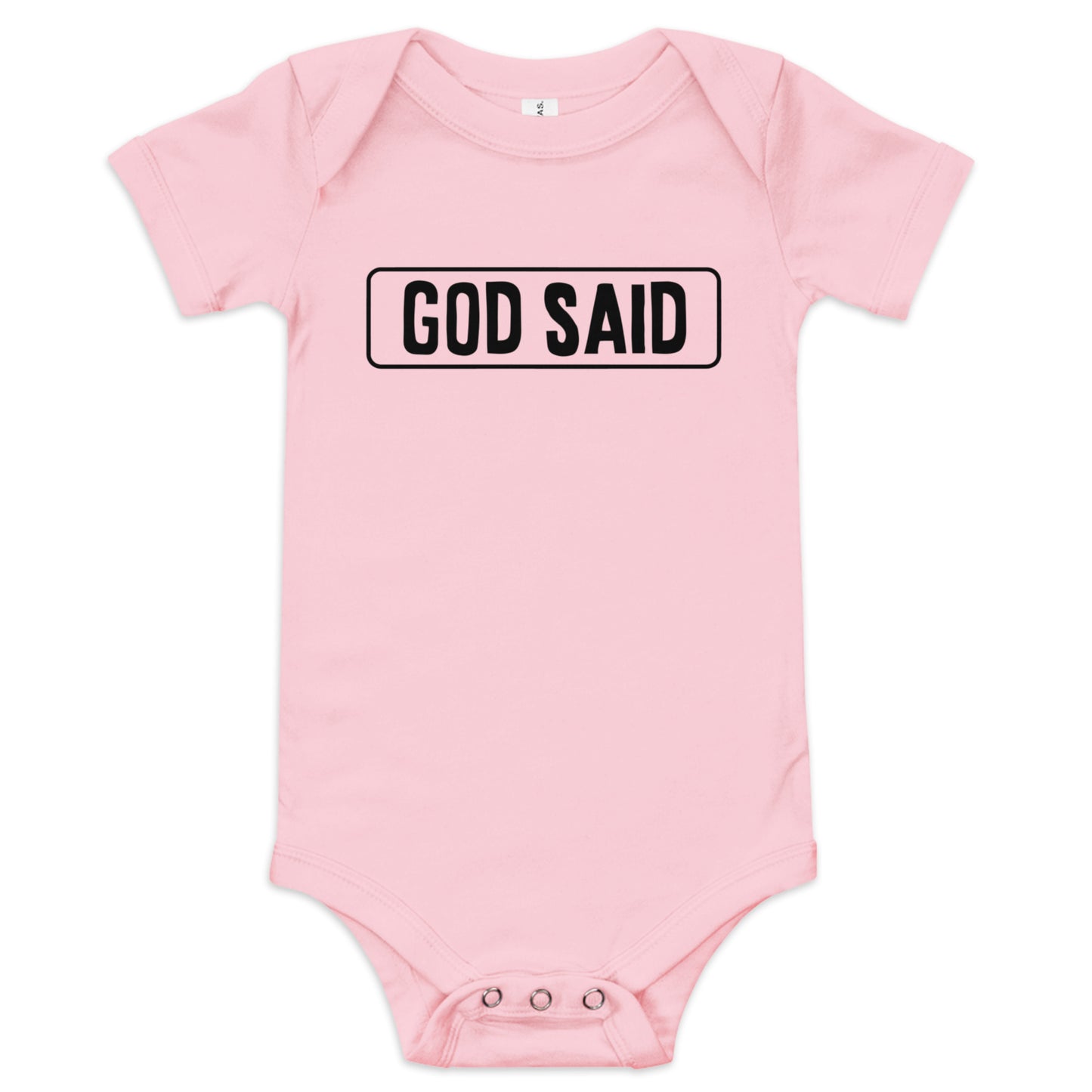 God Said "God Said" Baby short sleeve one piece