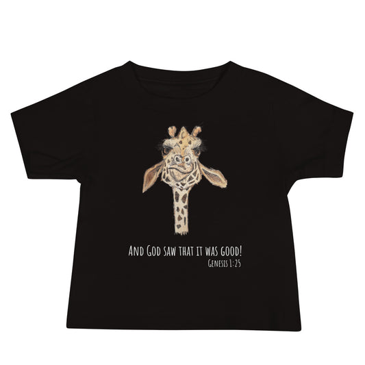 God Said "Giraffe" Baby Jersey Short Sleeve Tee