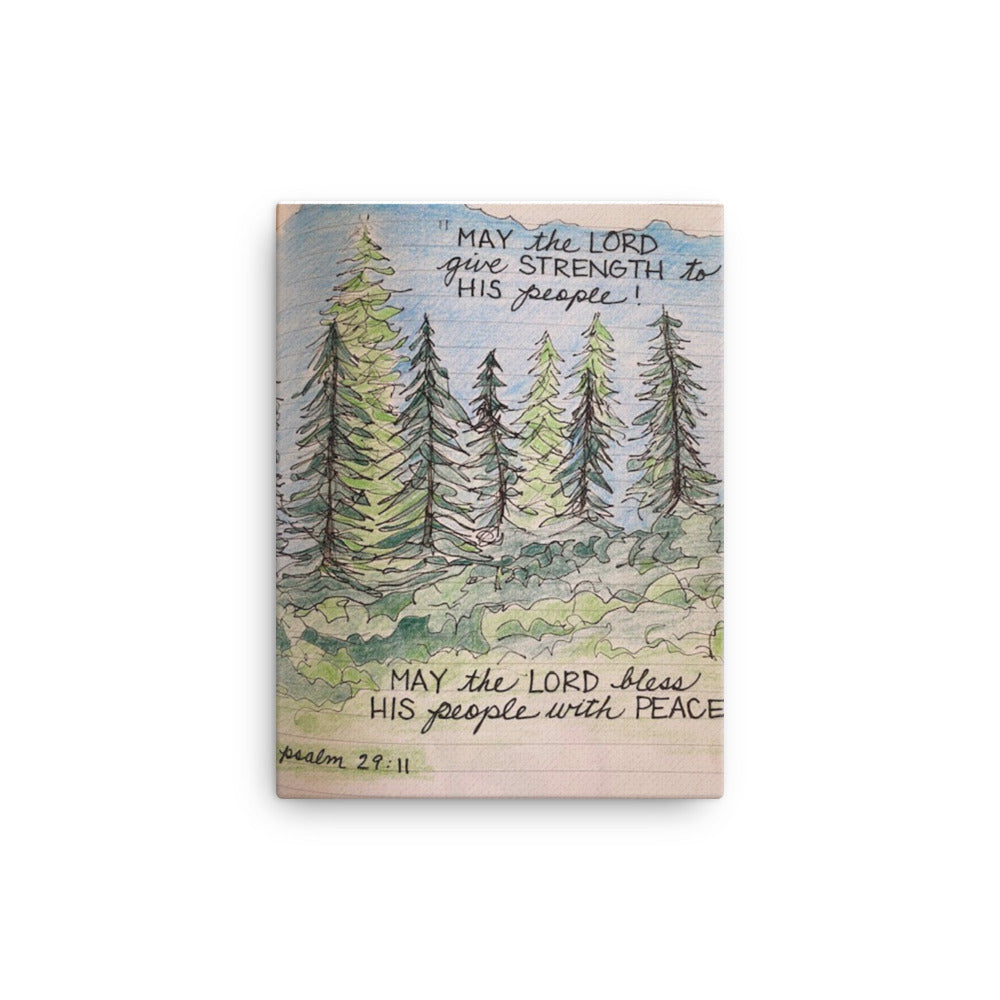 God Said "May the Lord give Strength"- 12" X 16" Canvas