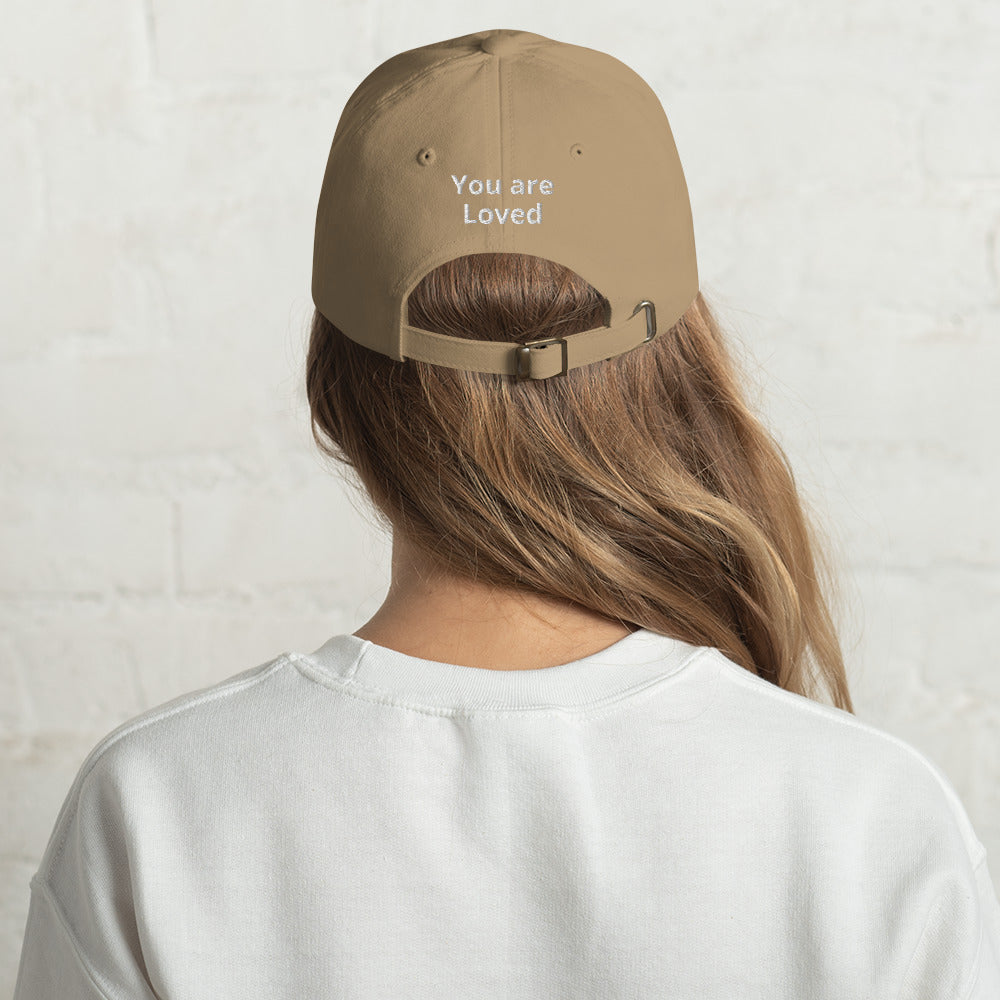 God Said "You Are Loved" Dad Hat (White Stitching)