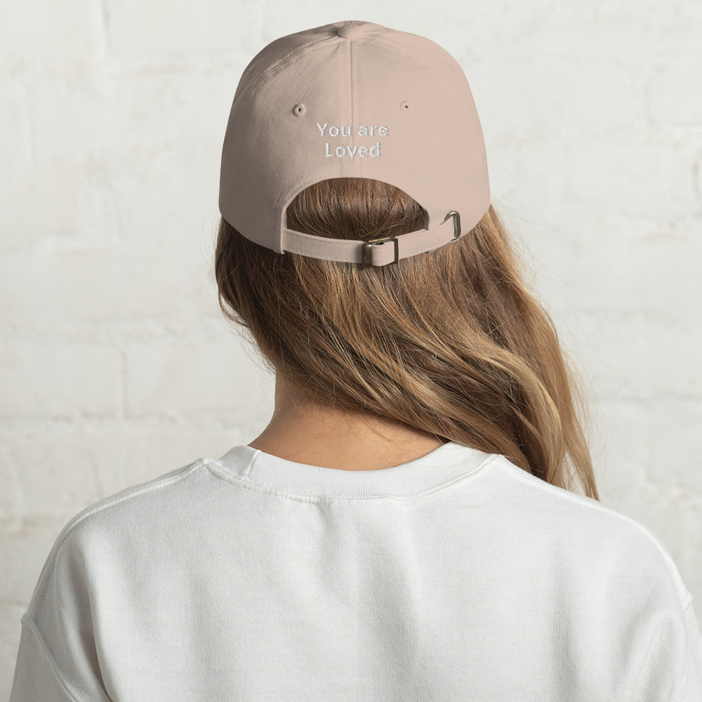 God Said "You Are Loved" Dad Hat (White Stitching)