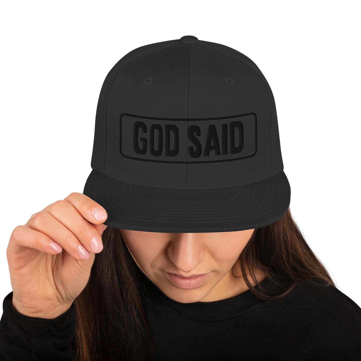 God Said "Follow Me" Snapback Hat