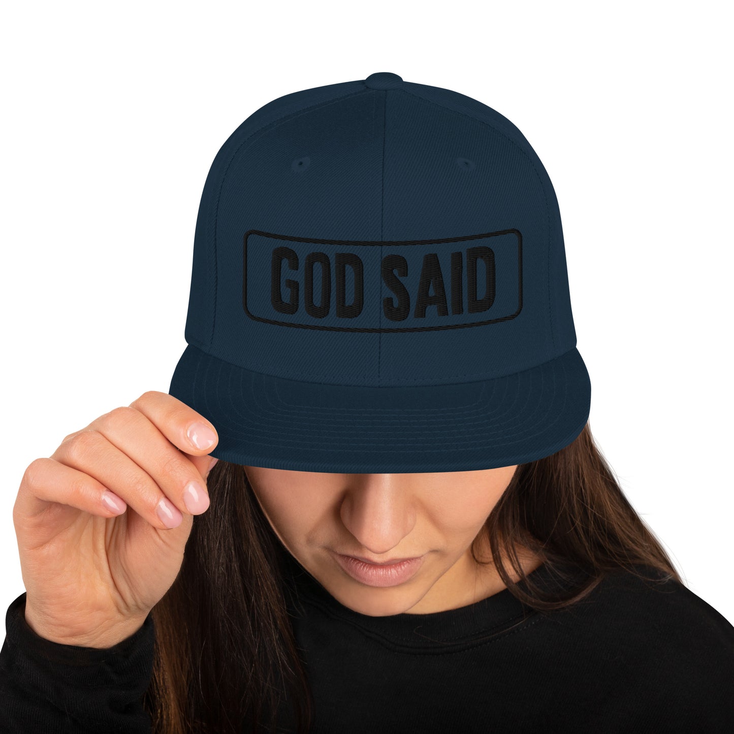 God Said "Follow Me" Snapback Hat