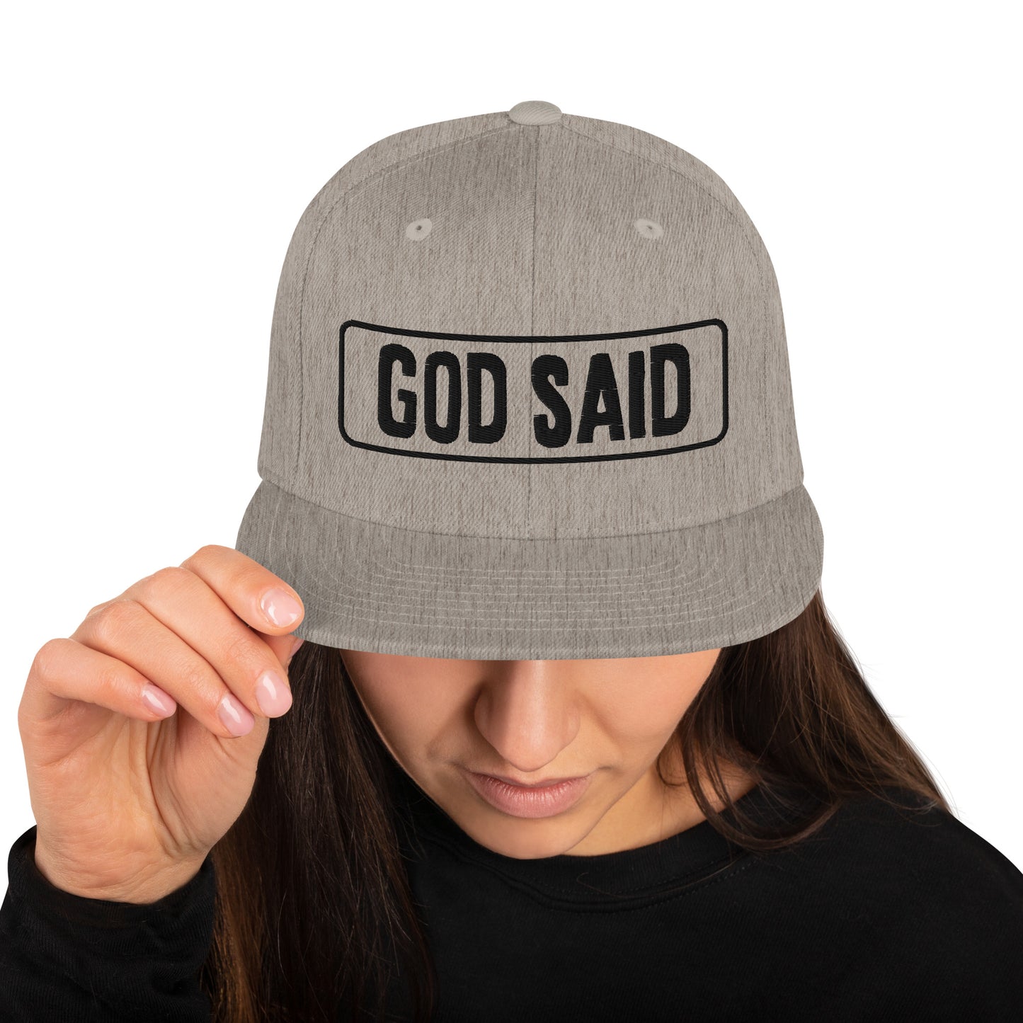 God Said "Follow Me" Snapback Hat