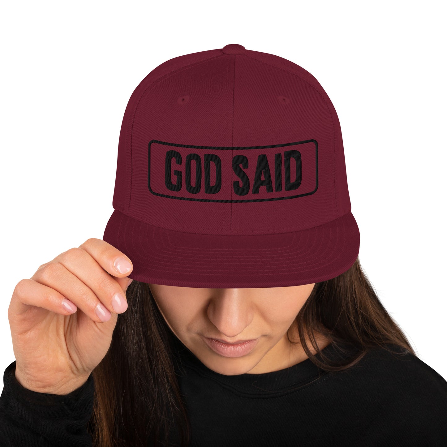 God Said "Follow Me" Snapback Hat