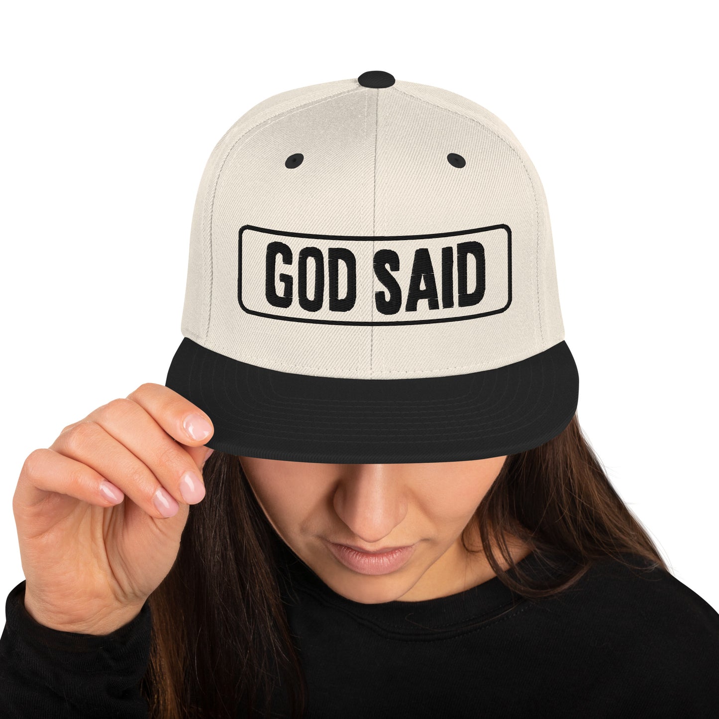 God Said "Follow Me" Snapback Hat