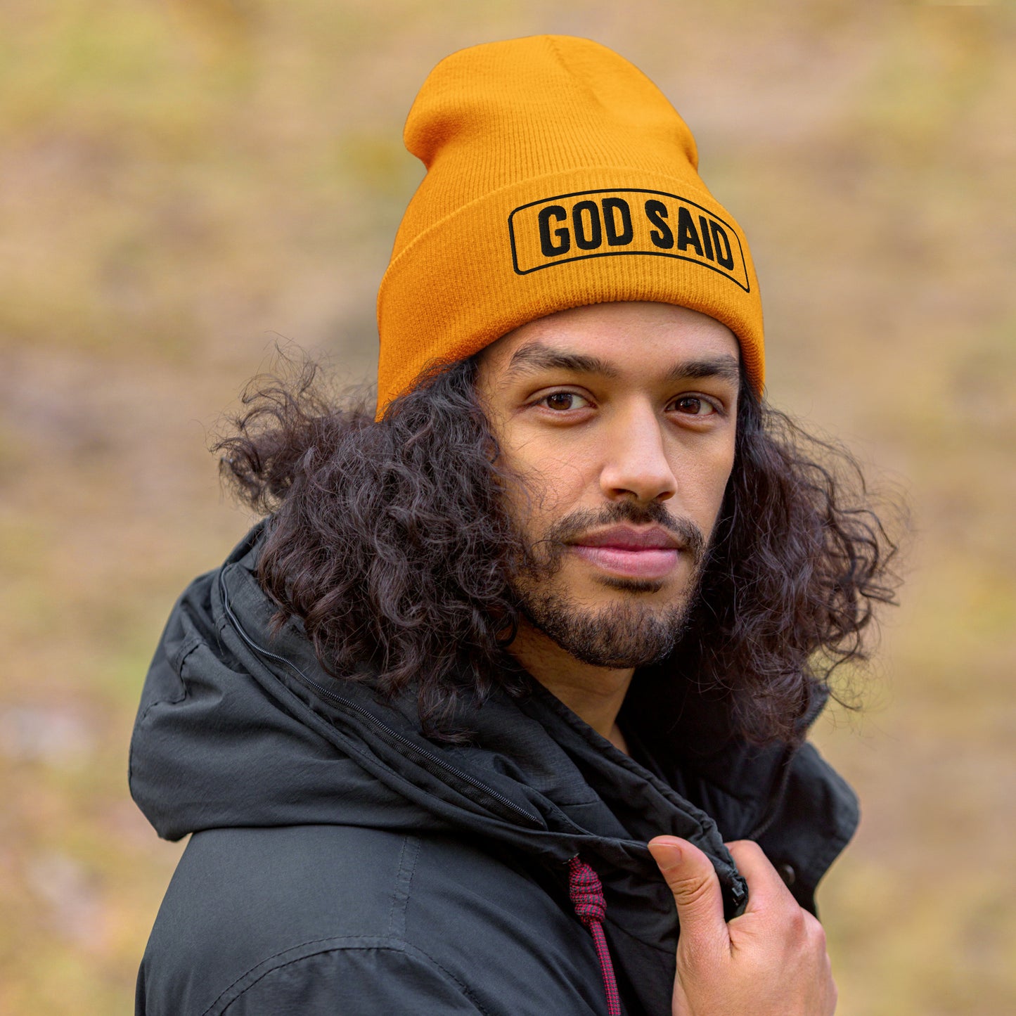 "God Said" Cuffed Beanie