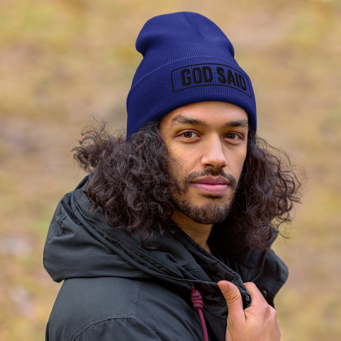 "God Said" Cuffed Beanie