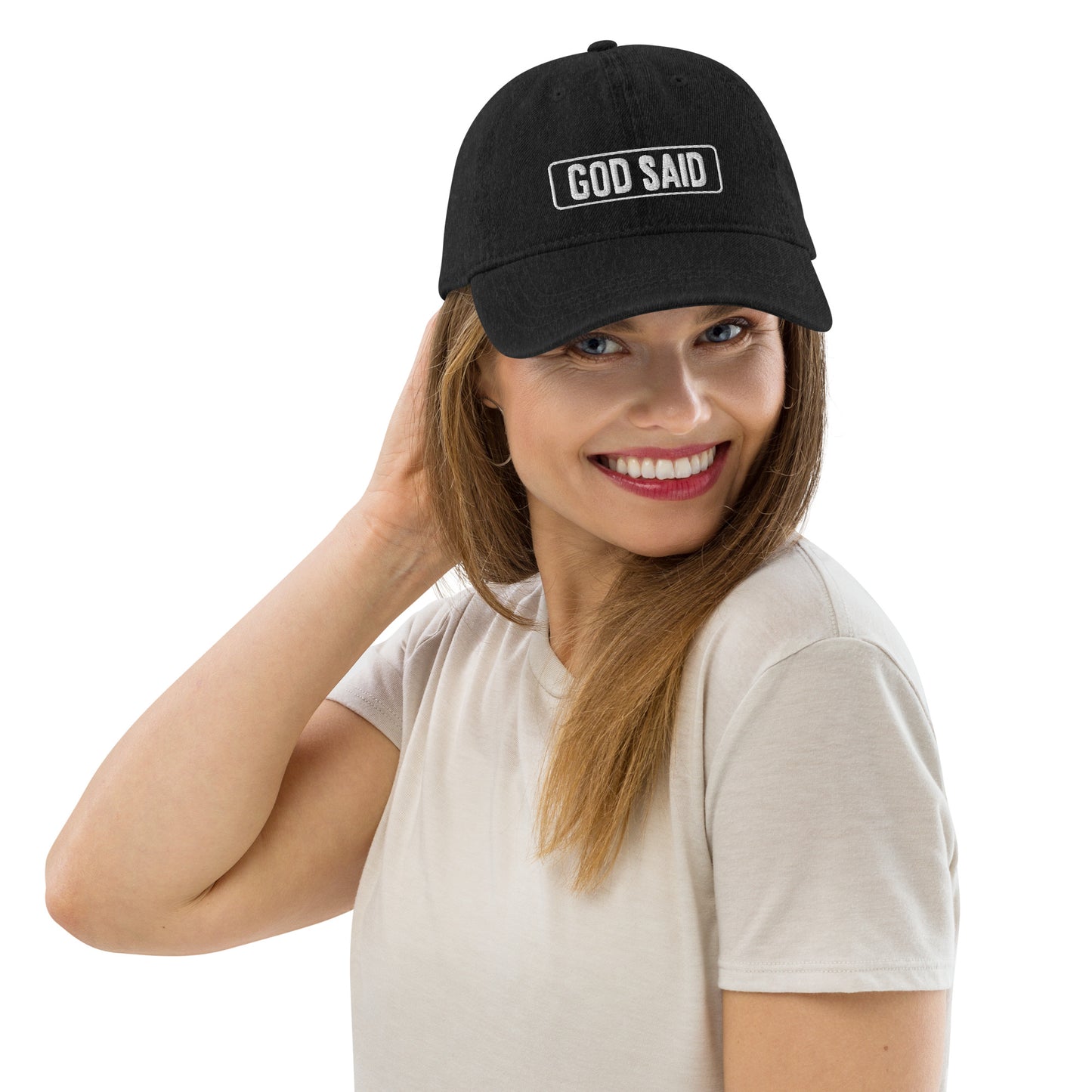"God Said" Denim Hat