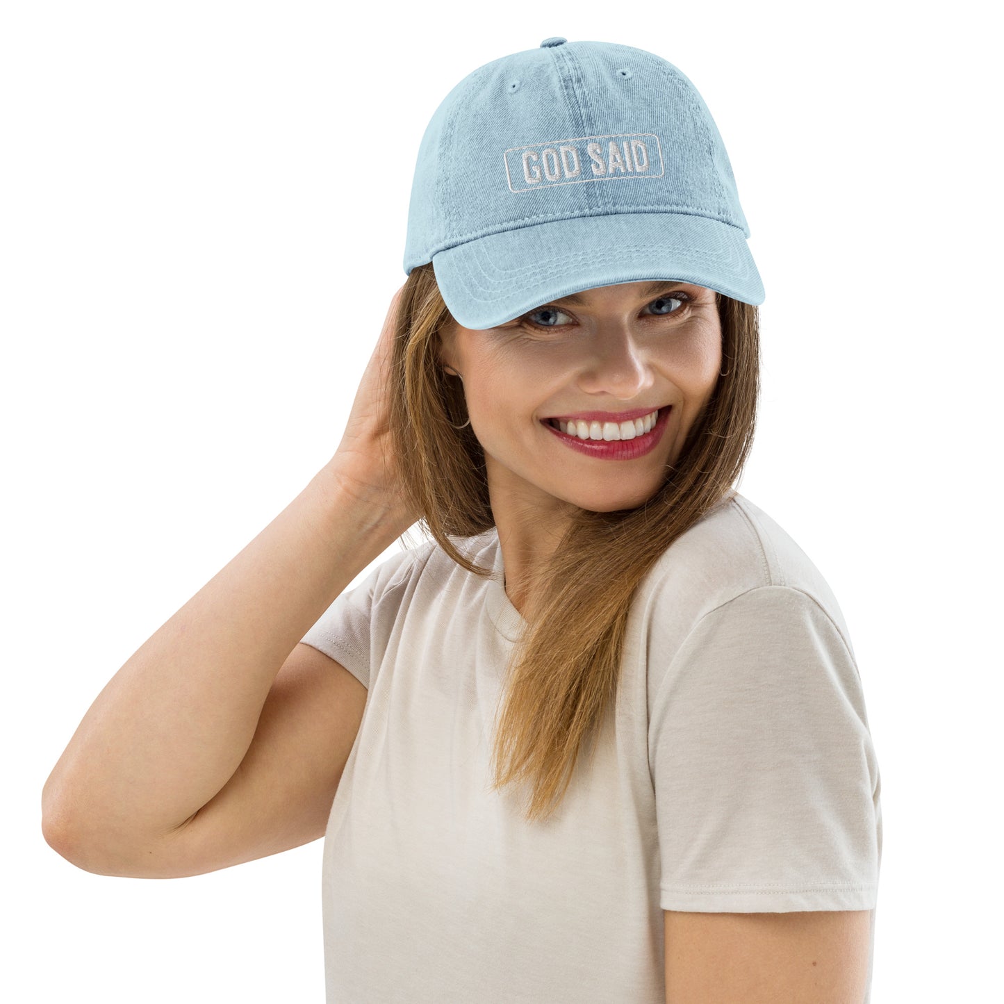 "God Said" Denim Hat