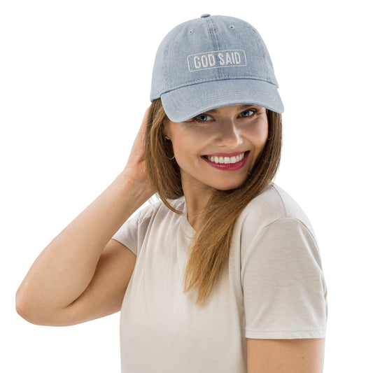 "God Said" Denim Hat