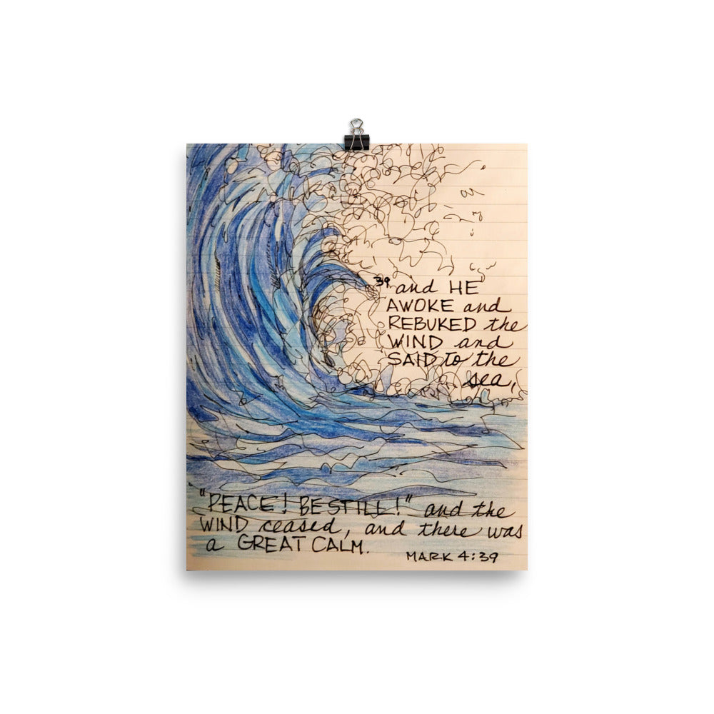 God Said Wave-8" x 10" Matte Poster
