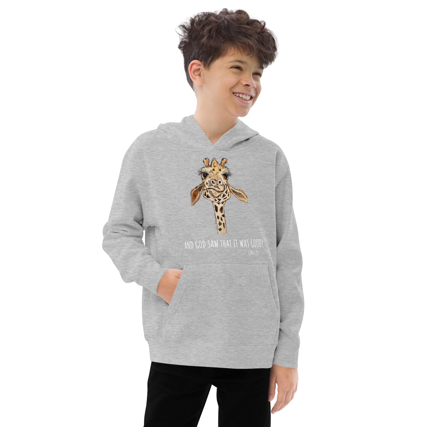 God Said "Giraffe" Kids fleece hoodie