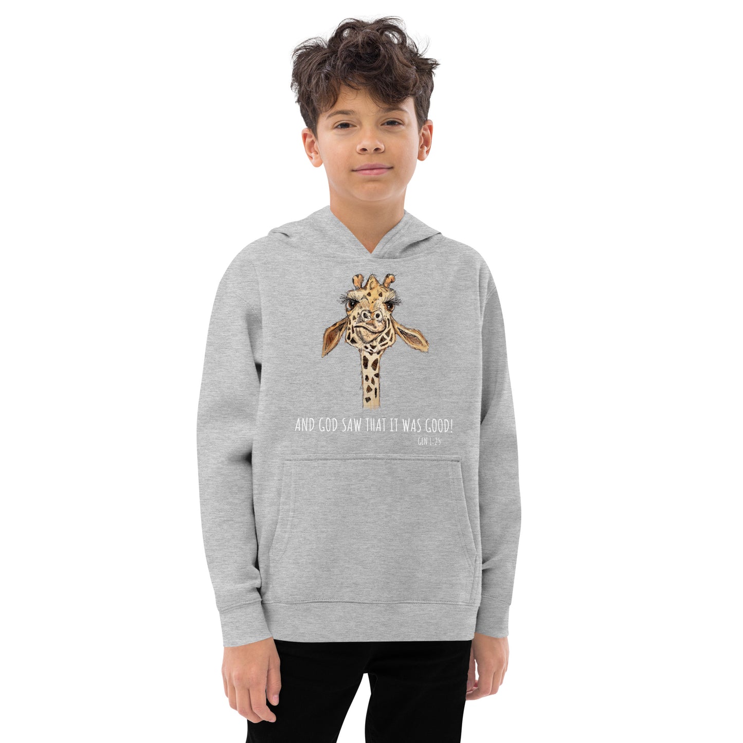 God Said "Giraffe" Kids fleece hoodie