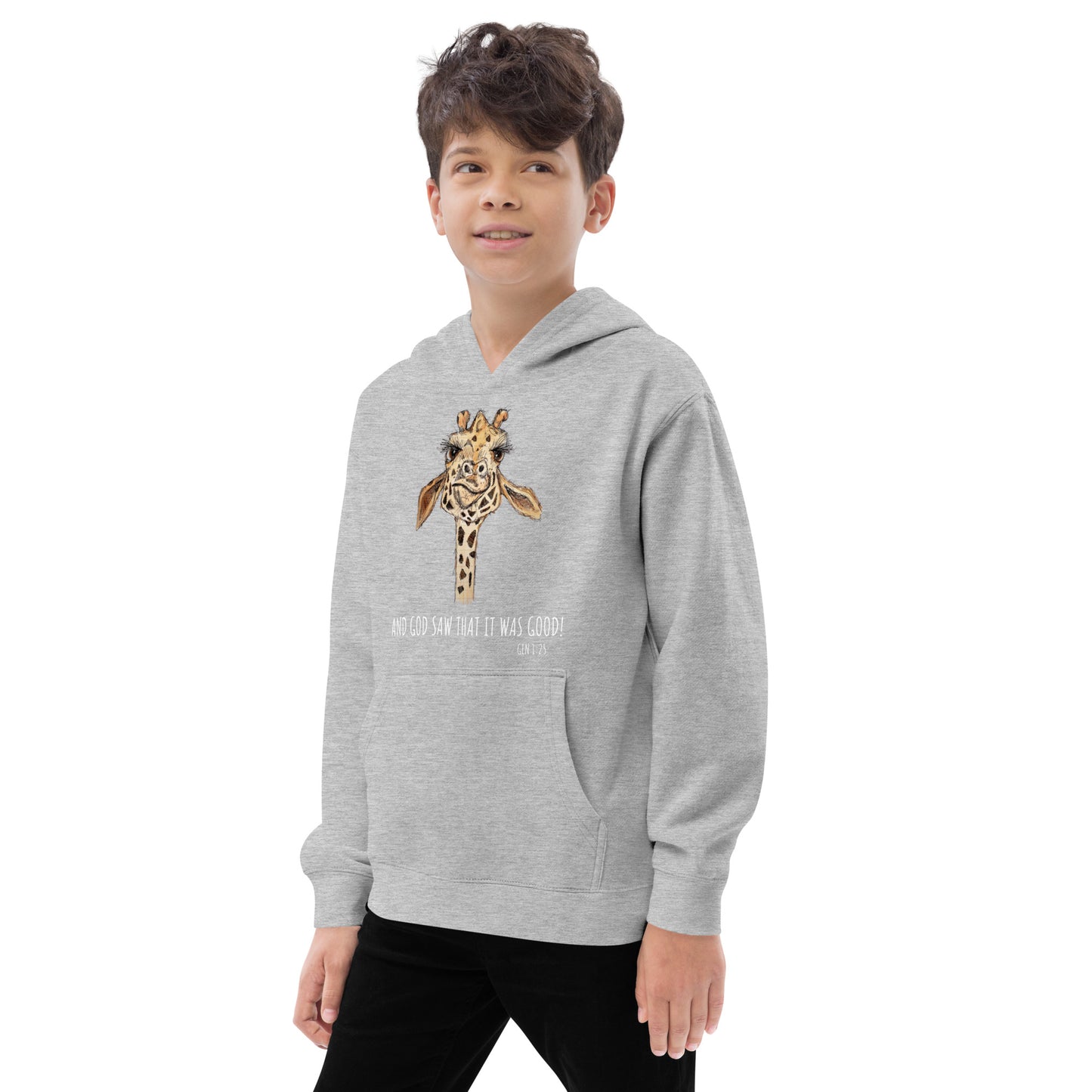 God Said "Giraffe" Kids fleece hoodie