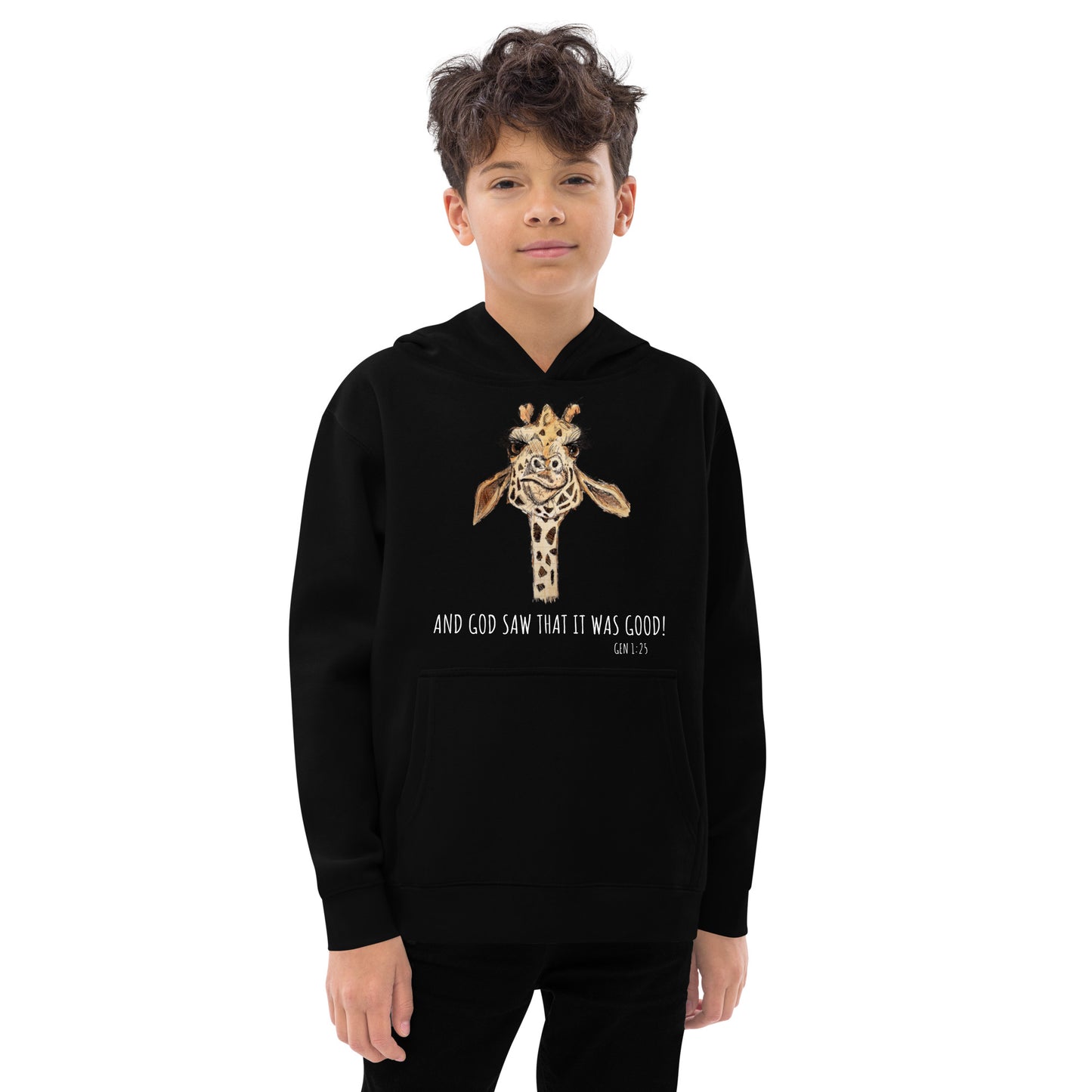 God Said "Giraffe" Kids fleece hoodie