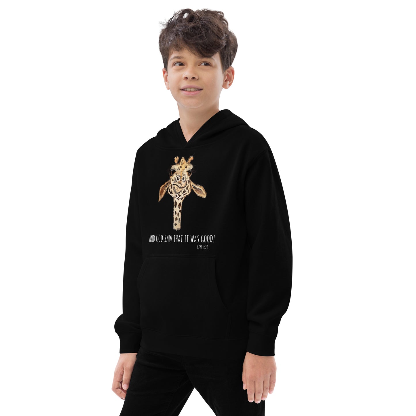 God Said "Giraffe" Kids fleece hoodie