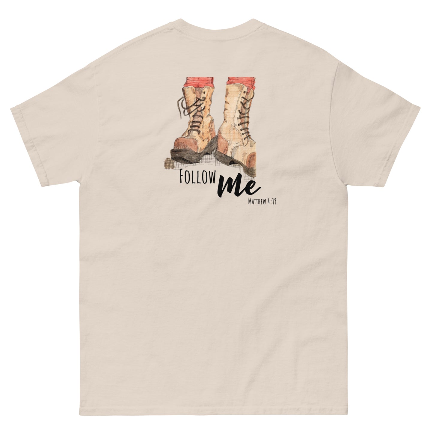 God Said "Follow Me" Men's classic tee