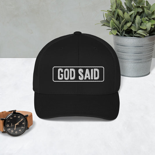 God Said Trucker Cap