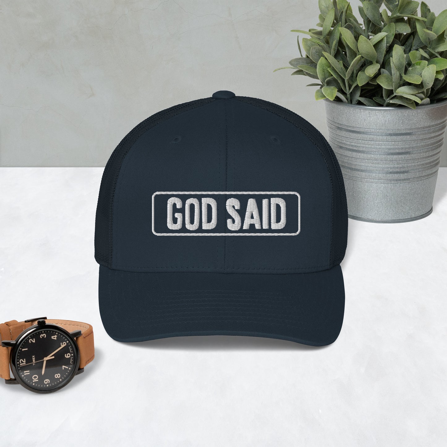 God Said Trucker Cap