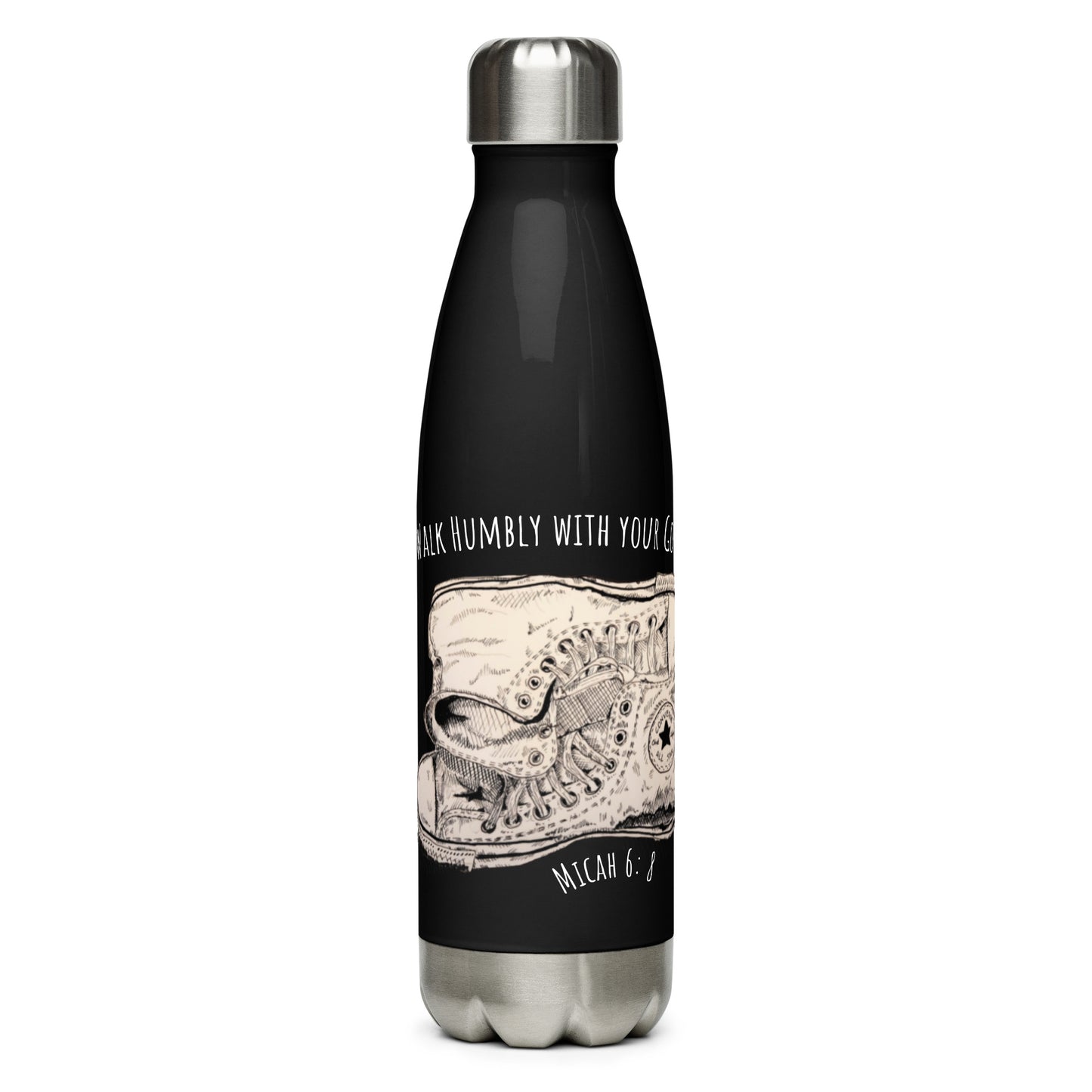 God Said "Walk Humbly" Stainless steel water bottle