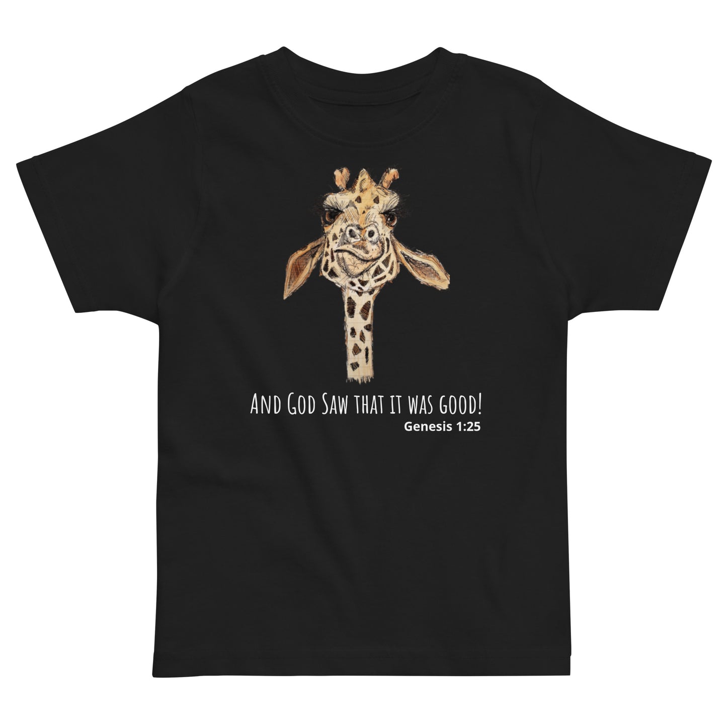 God Said "Giraffe" Toddler jersey t-shirt