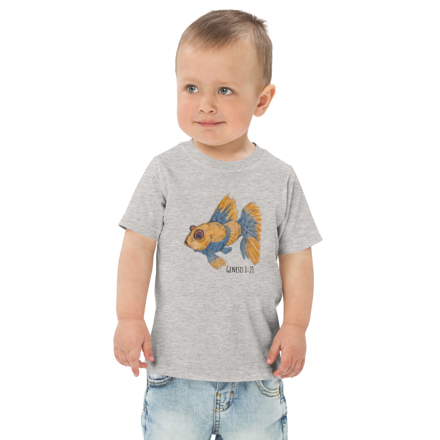 God Said" Goldfish" Toddler jersey t-shirt